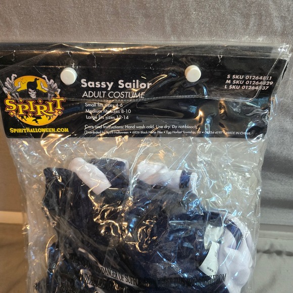 Spirit Halloween Sassy Sailor Costume Adult Women Small 4-6 Navy White 01264811 - Picture 6 of 6